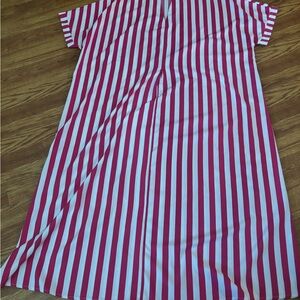 Hot Pink and White Striped Dress